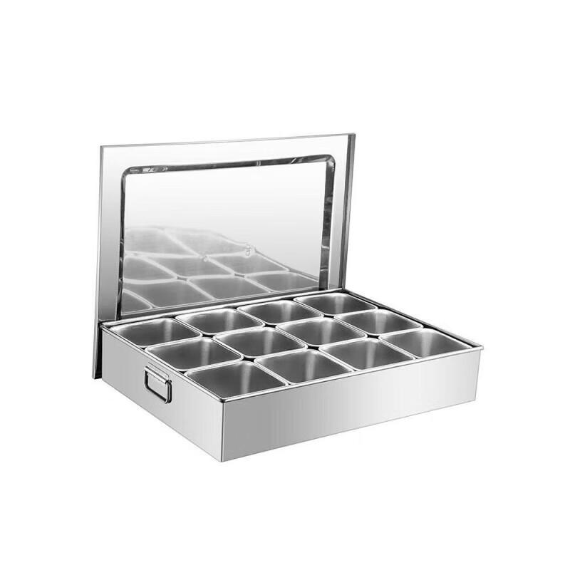 Gewerbliches Edelstahl Neun-Fächer Gewürzbox-Set