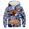 Grizzy i Lemingi Bluzy Dziecięce Casualowe Bluzy z Kapturem Topy Sudadera Chłopcy Dziewczynki Słońce Niedźwiedź Grizzly Bluzy z Kapturem Dzieci Bluza z Kapturem