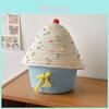 House Shape Storage Basket With Lid For Bedroom Organizing And Snack Storage