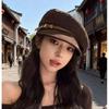 Korean Style Retro Suede Beret with Wide Brim for Autumn and Winter