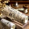 2/4Rolls Self-Adhesive Vintage Ledger Tape DIY Collage Handicraft Art Office Study Washi Tape Journal Decor Birthday Gift XJM