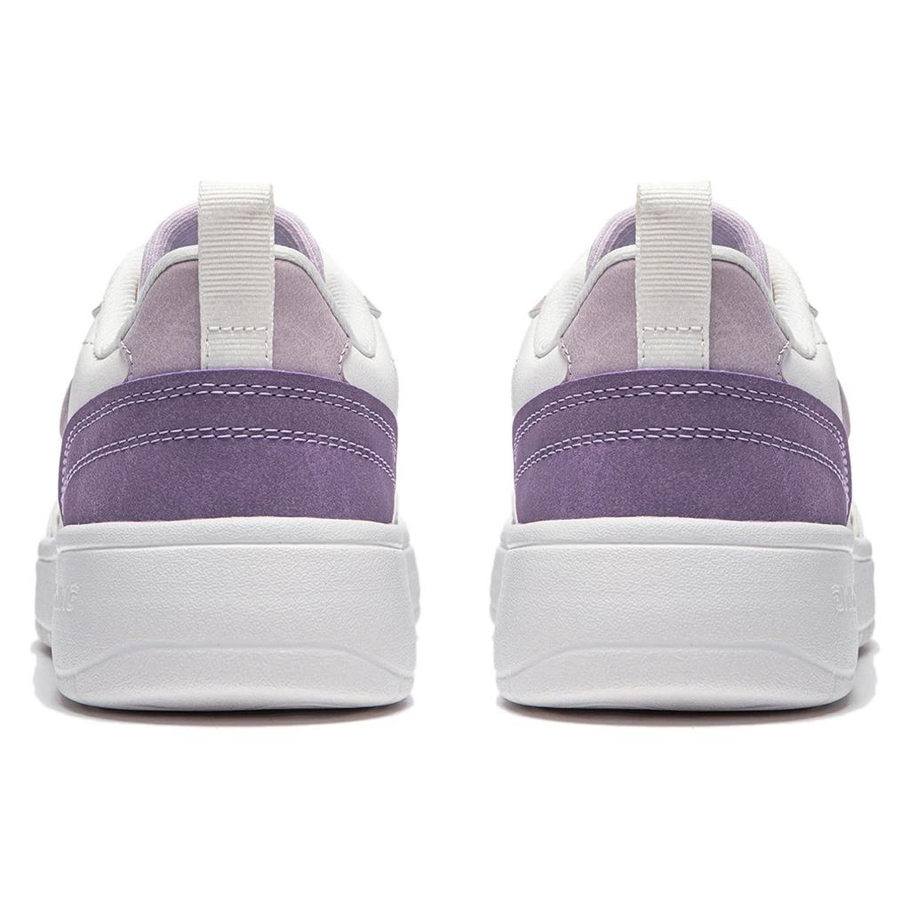 Li Ning Sycee V2 Slip Resistant Cushioning Abrasion Resistant Low Top Skateboard Shoes Women's White Purple AGCU248-4