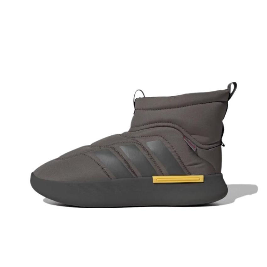 Adidas Adipuff Trendy Slip-Resistant Durable High-Top Casual Shoes Unisex Casual Shoes Rock-Olive-Green JR0069