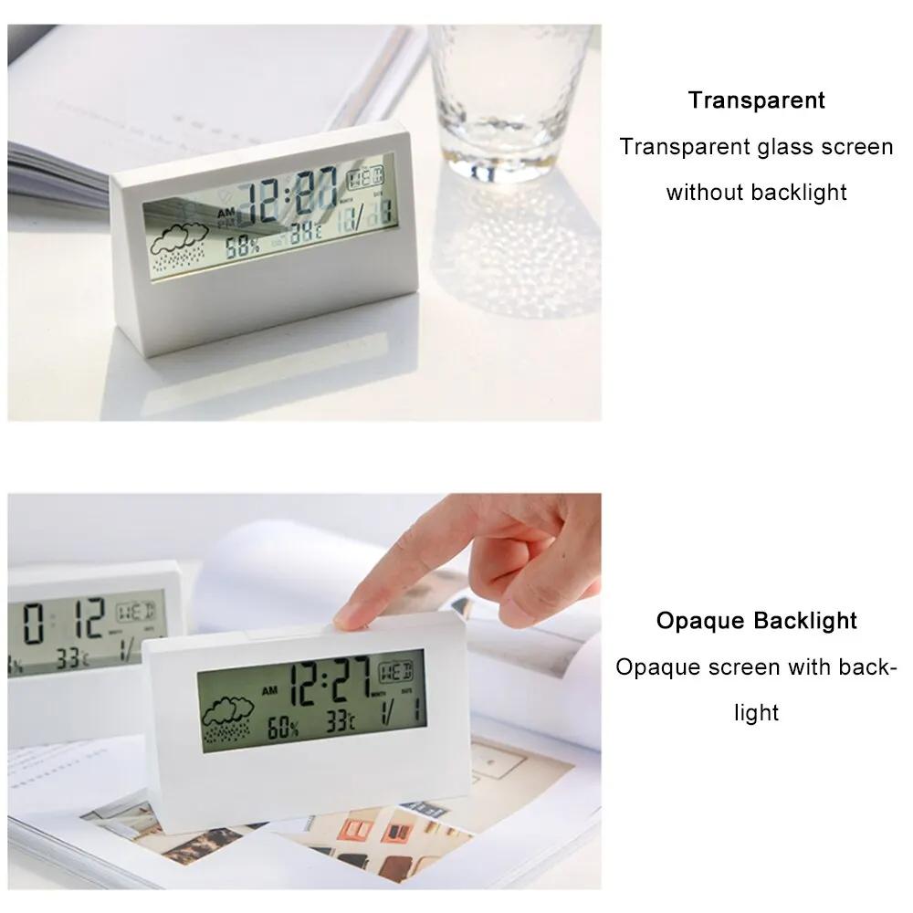 LCD Multifunctional Electronic Alarm Clock Student Mute Simple and Creative Children Bedroom Bedside Smart Digital Clock