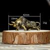 Car Decoration Miniature Ornaments Retro Brass Bull Sculpture Office Desk Rich Cow Creative Small Gifts Solid Brass Ornaments