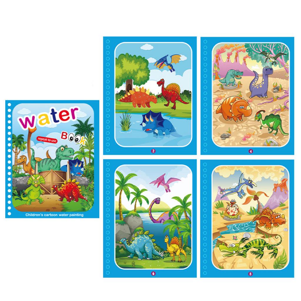 Kids Magic Water Painting Books Repeatedly Graffiti Clear Water Puzzle Album Male and Female Gifts Quiet Book