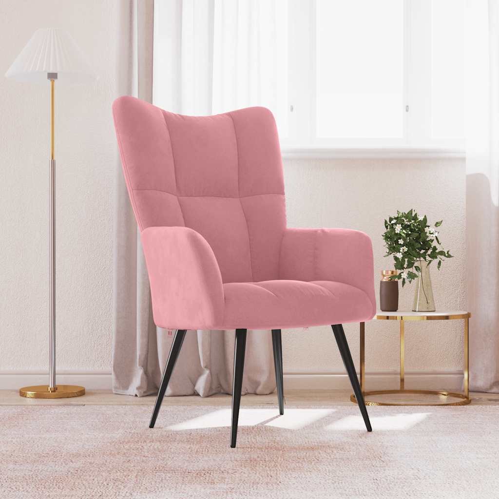 Vidaxl Sessel, Rosa, Mit Samt bezogen