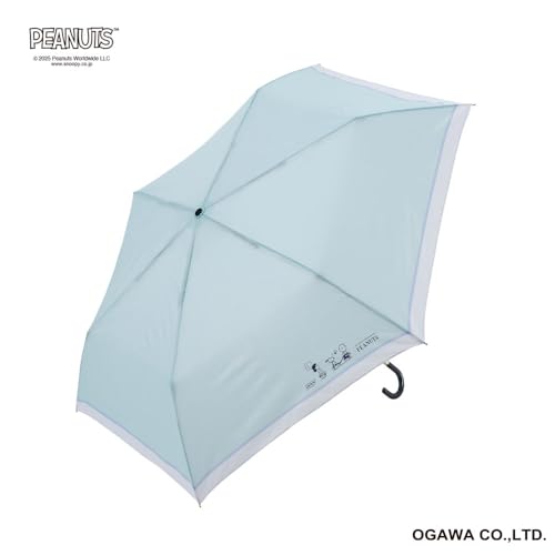 ogawa (Ogawa) [2025] Folding Umbrella, Manual Open, 55cm, 6 Ribs, Peanuts Snoopy/Mint, Water-Repellent, 90623