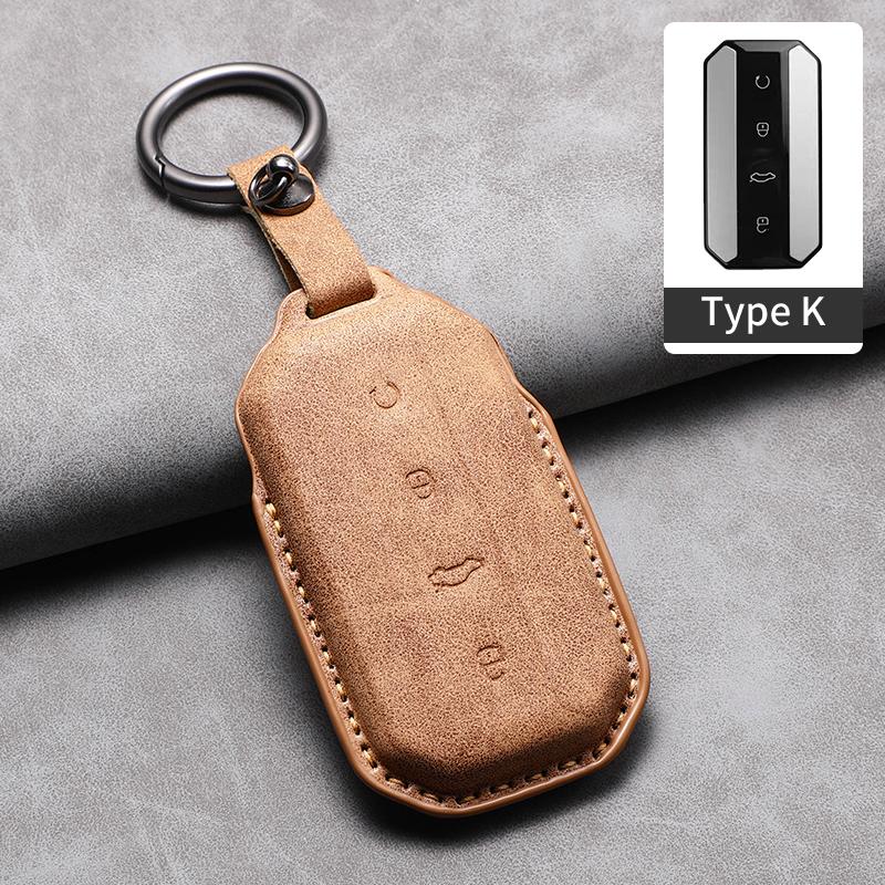 

Car Key Case Cover Fob For Chery Jaecoo J7 J5 Anti-Scratch Leather Auto Keychain Protection Shell Decorative Accessoriess
