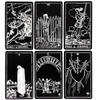 10.3*6cm Black and White Rider Tarot Deck 78 Pcs Tarot Cards for Beginners Rider-waite Tarot System Pocket Size