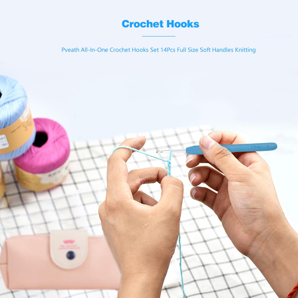 

14Pcs Sewing Needles Tool Aluminum Knitted Crochet Kit 2.0-8.0mm Yarn Craft Knitting Needles Sweater Weave Sewing Tool China Mainland