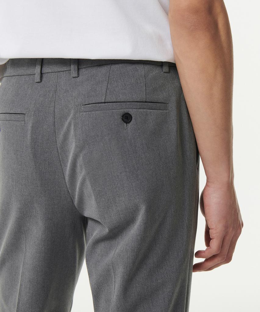 MUSINSA STANDARD Tapered Hidden Banding Crop Slacks [Melange Gray]