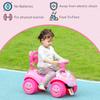 Foot To Floor Oddler Ride On Toy W/ Music, Light, Horn, Under Seat Storage, Anti-Over-Backwards Device, Pink