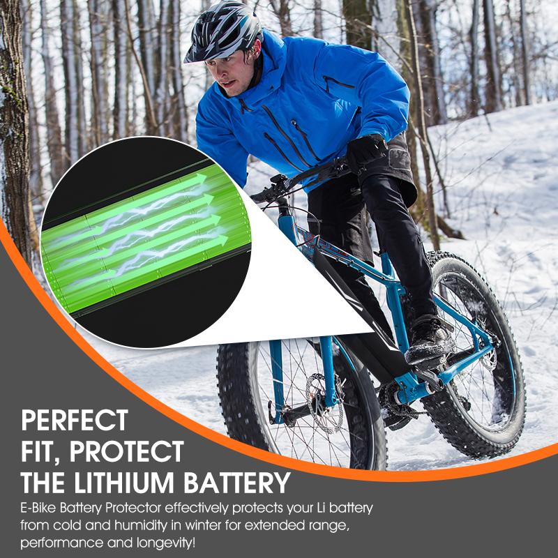 WEST BIKING Electric Bike Battery Cover Thick Weatherproof Dust Dustproof Reflective Scratch-Resistant Insulation Protector