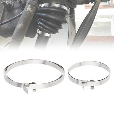 2KS 304 Nehrdzavejúca oceľ CV manžeta sada na opravu - Nastaviteľné malé/veľké veľkosti, Hrdzuvzdorné pre automobilový guľový kĺb, Hnací hriadeľ, Potrubné spojenie