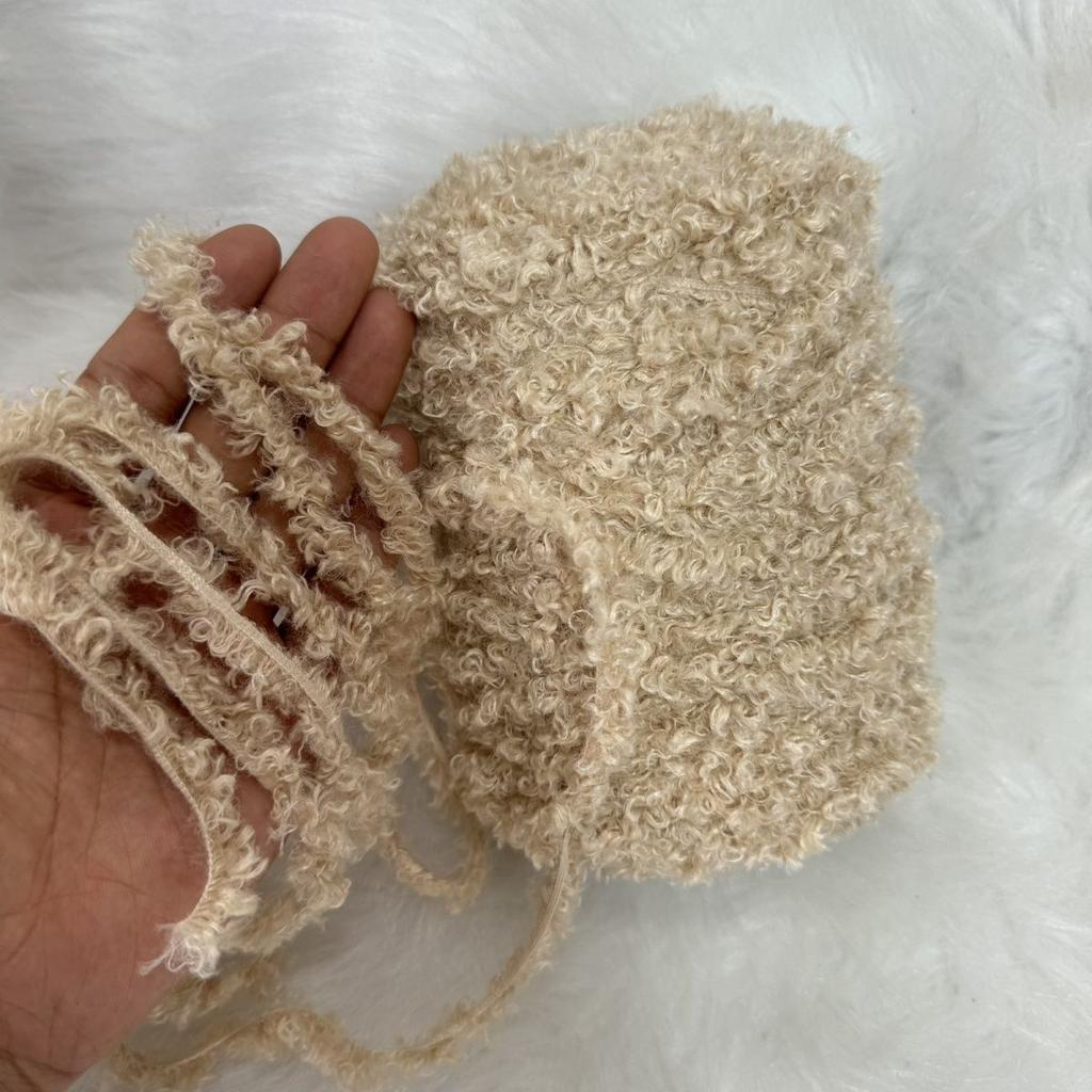 250G Curly Hair Teddy Curly Wool, Handmade Bag Jacket Wool Wool Woven Fleece Ball Doll DIY Knitting&Crocheting