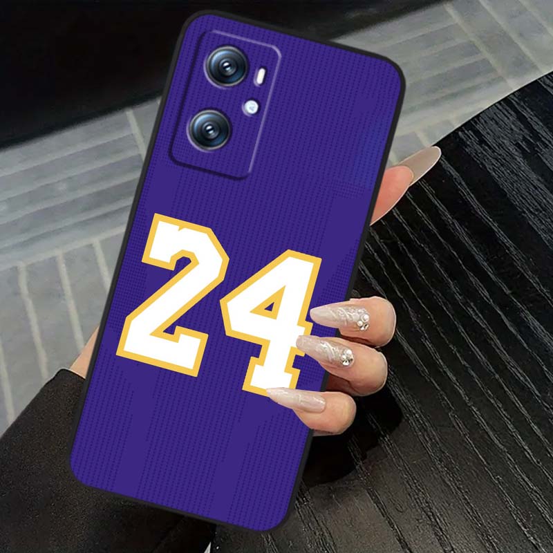 Fashion jersey number Phone Case For OPPO Reno 5 6 7 A96 A40 A58 Realme GT A74 A78 Neo2 A74 A78 Find X5 X3 X7 X8 Black