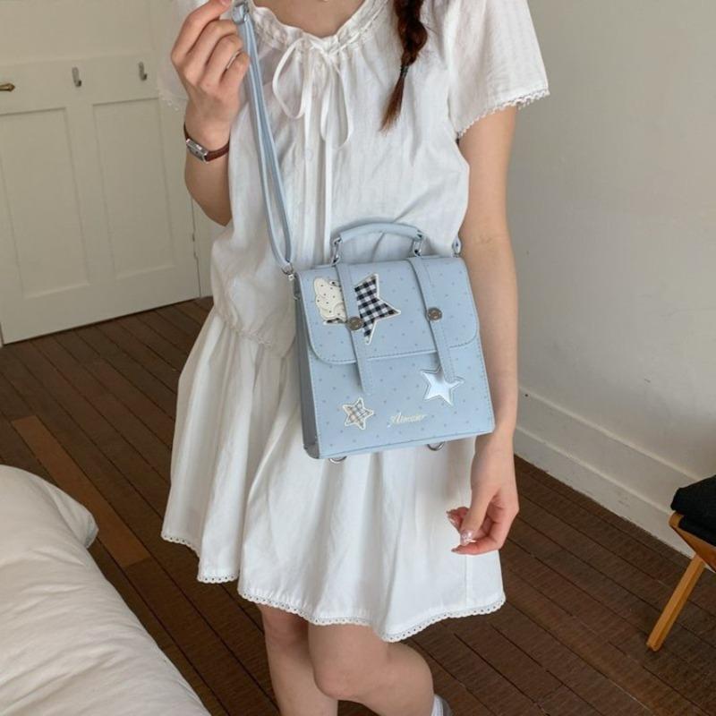 Korean Version Ins Cartoon Star Backpack Bag Female Harajuku Exquisite Student Schoolbag Cute Versatile Portable Backpack