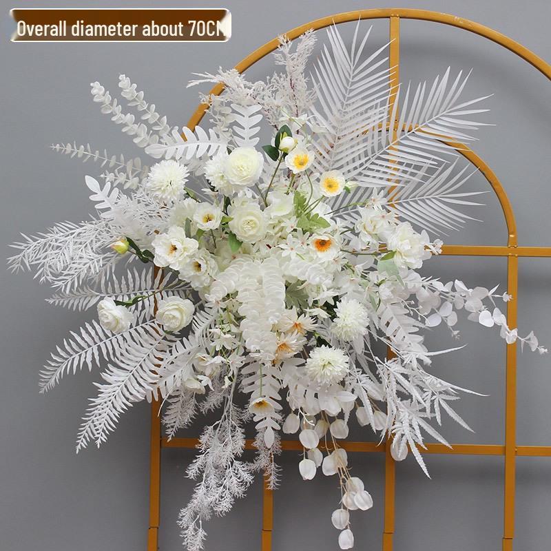 Large Silk Eucalyptus Flower Runner for Wedding Table Decoration