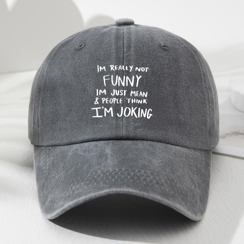 Unisex Adjustable SoftTop Baseball Cap with Im Really Not Funny Humorous Print  Lightweight Breathable