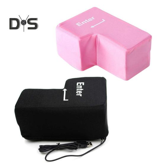 Buton de intrare mare, alimentat prin USB, pentru ameliorarea stresului, cheie de intrare mare, jucărie, buton de introducere ergonomic, pernă, burete, decorare pentru birou