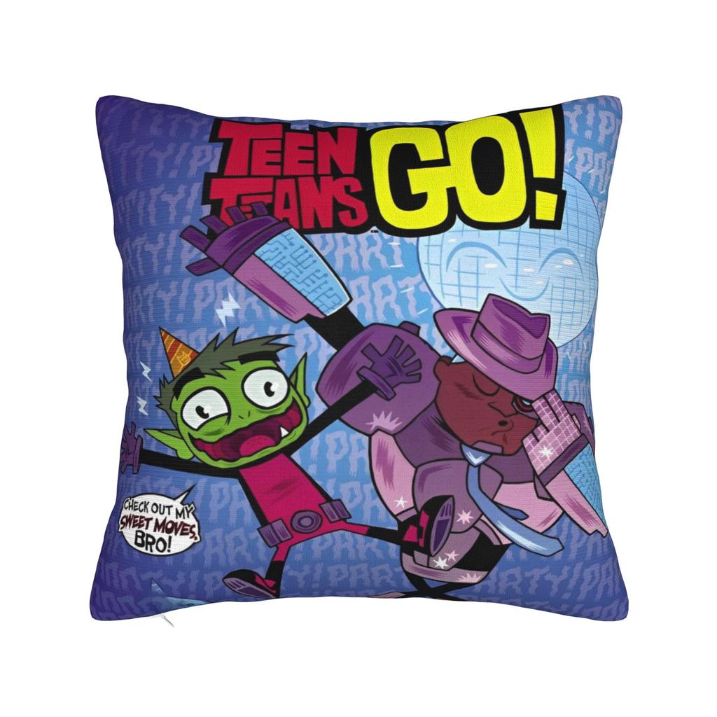 Cartoon Teen Go Square Pillow Cases Cushion Cover Vintage Polyester Decor Pillowcase for Car 45x45cm