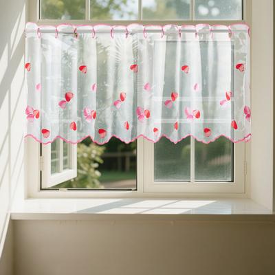 1 buc. Tulle țesut din poliester, strat, pentru fereastră, DIY, draperii pentru cafenea, perdele scurte transparente, plasă pentru bucătărie, voal
