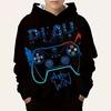 Gamepad Game Player Funny Hoodies Graffiti Neon Graphic 3D Print Men's Hooded Sweatshirts Y2k Pullover Tracksuit Unisex Clothing
