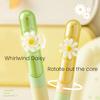 4 Pcs Retractable Spinning Erasable Pens Refillable Gel Pens for Girls Women Gifts 0.5mm Black Ink Pens for Journaling Drawing Writing