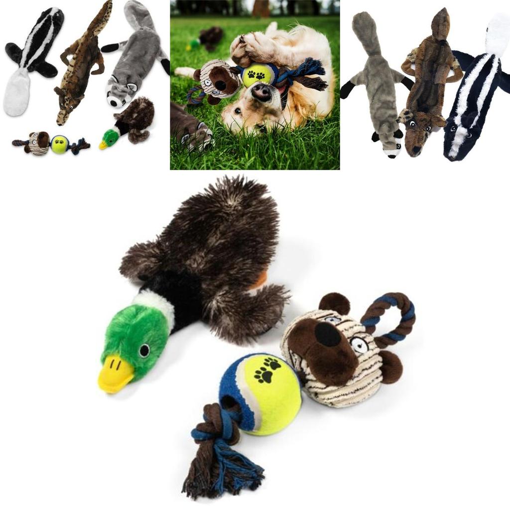 Soft And Cuddly Plush Dog Toys With Squeakers Ideal For Teething Dogs