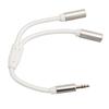 20cm/7.87in Headphone Splitter 3.5mm 1 Male to 2 Female Dual Output Aux Cord  for PC