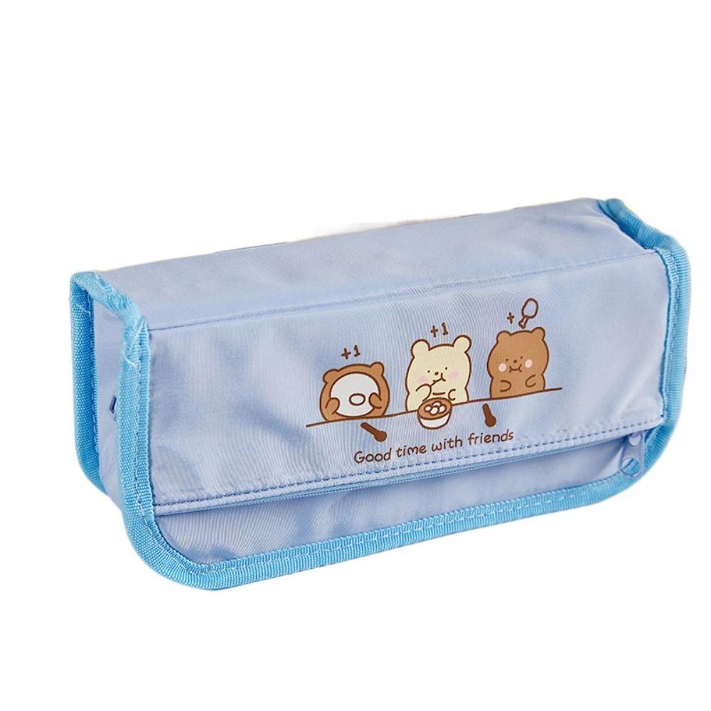 

Cartoon Pattern Pencil Case Large Capacity Stationery Bag Creative Pencil Box Office жовтий