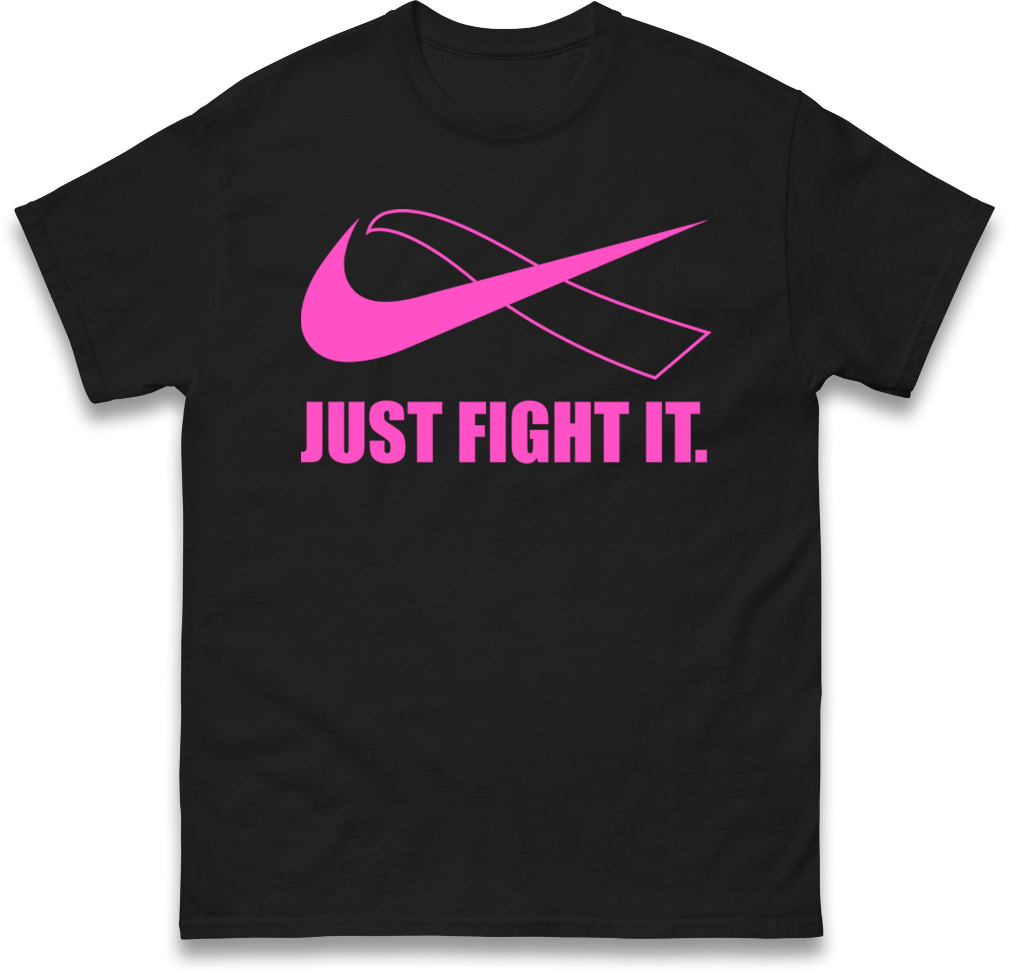 Just Fight it Pink Ribbon Mens T Shirt Womens Tops Tees S