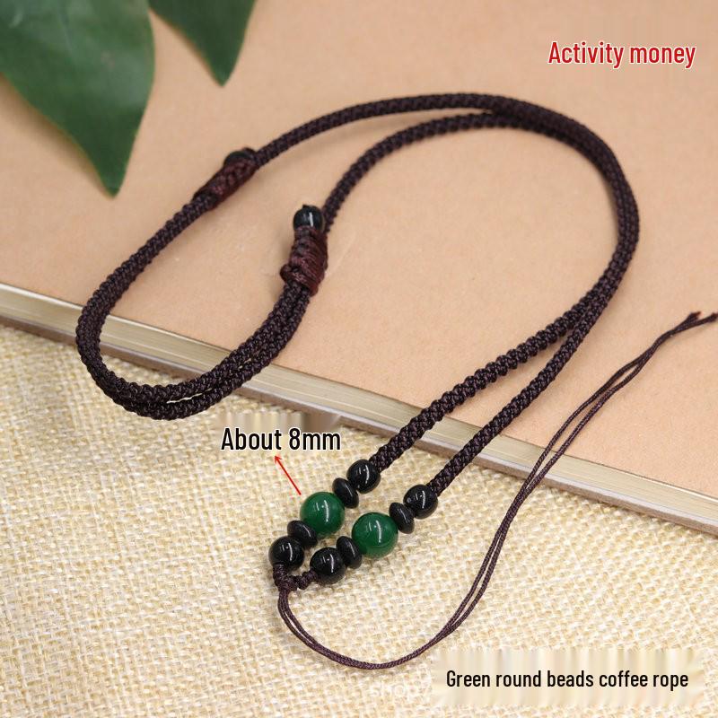 DIY Agate Jade Pendant Lanyard for Men & Women - Necklace Hanging Rope