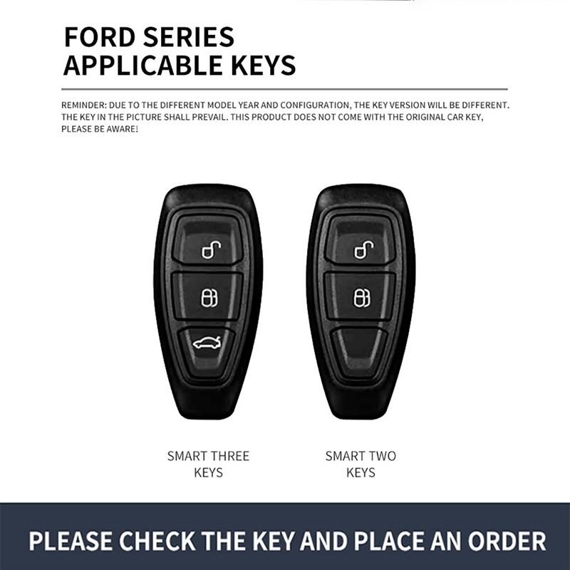 Zinc Alloy Car Key Case Cover For Ford St Line Focus 3 Mondeo Mk4 Ecosport Puma Edge Escape Grand C Max Fiesta Car Accessoris