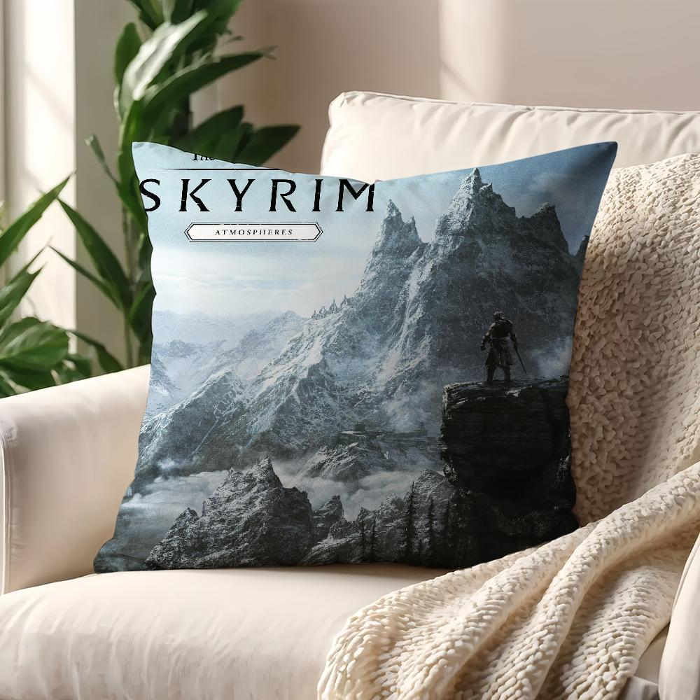 E-Elder S-Scrolls V Skyrim Povlak na polštář Domov Pohovka Obývací pokoj Kancelář Obchod Potisk Ozdoba Pohodlí Severská Jednoduchost