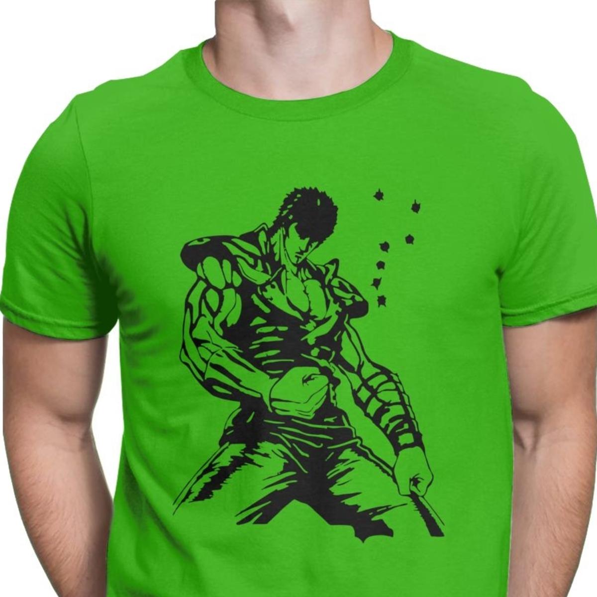 

Kenshiro Hokuto No Ken Tee Shirt Men Fist of the North Star Fashion Cotton Tees Tshirts Camisas Hombre 2XL