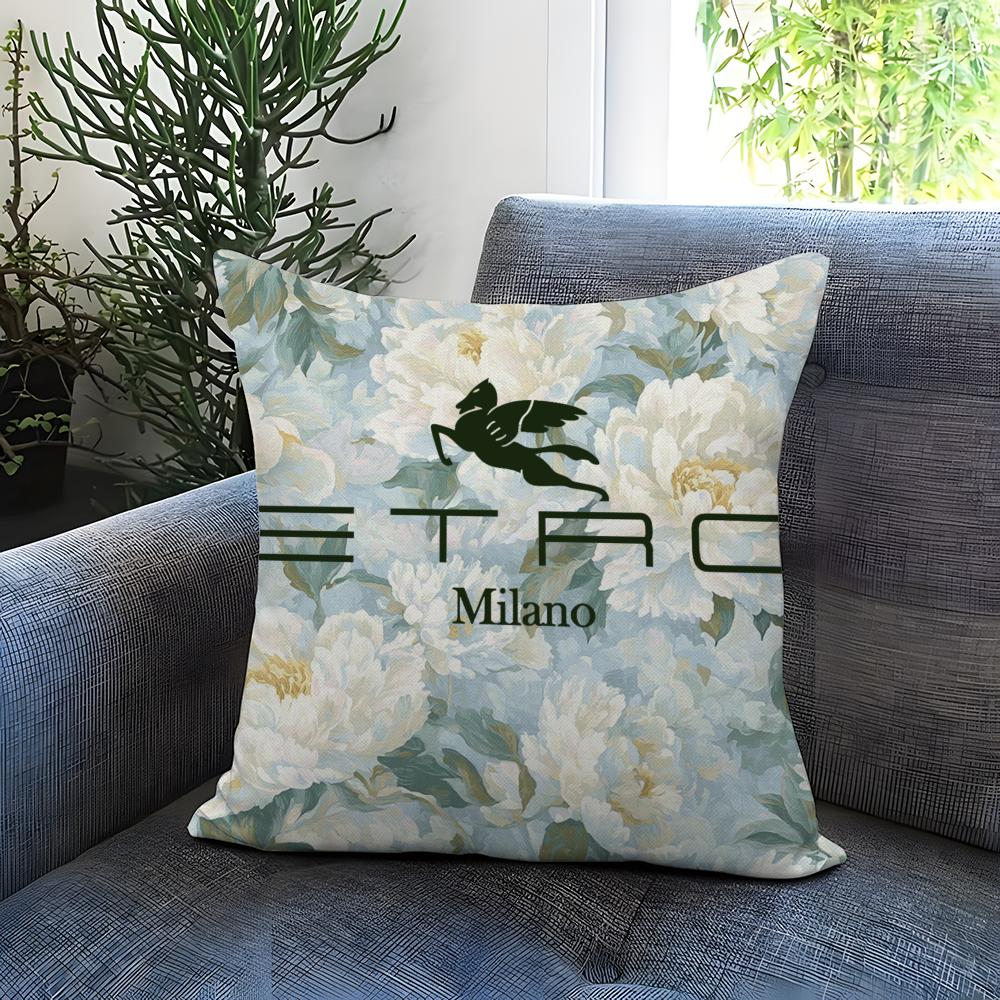 E-Etro Brand Cushion Cover Comfortable Reversible Pillow Cover Ideal for Car Sofa Bedroom & Beyond