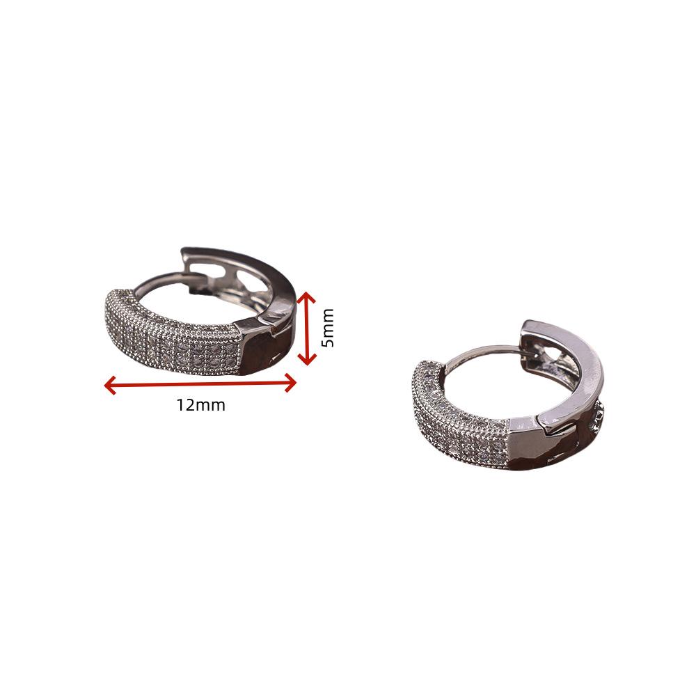 French Light Luxury Zircon Diamond Stud Earrings - Versatile & Trendy Styles