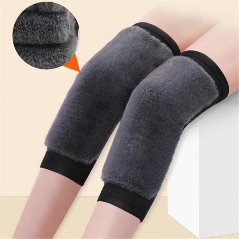 Unisex Knee Warmer Warm Winter Knee Pads for Men Women Elderly Arthritis Support (Grey, M)
