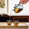 Pokaro Tee Mini-Teekanne, Hitzebeständiges Glas, Tintenfarben, 360 ml Fassungsvermögen, Für eine Person, Kann über offenem Feuer verwendet werden, Handgefertigt, Perfekt für Chinesisch