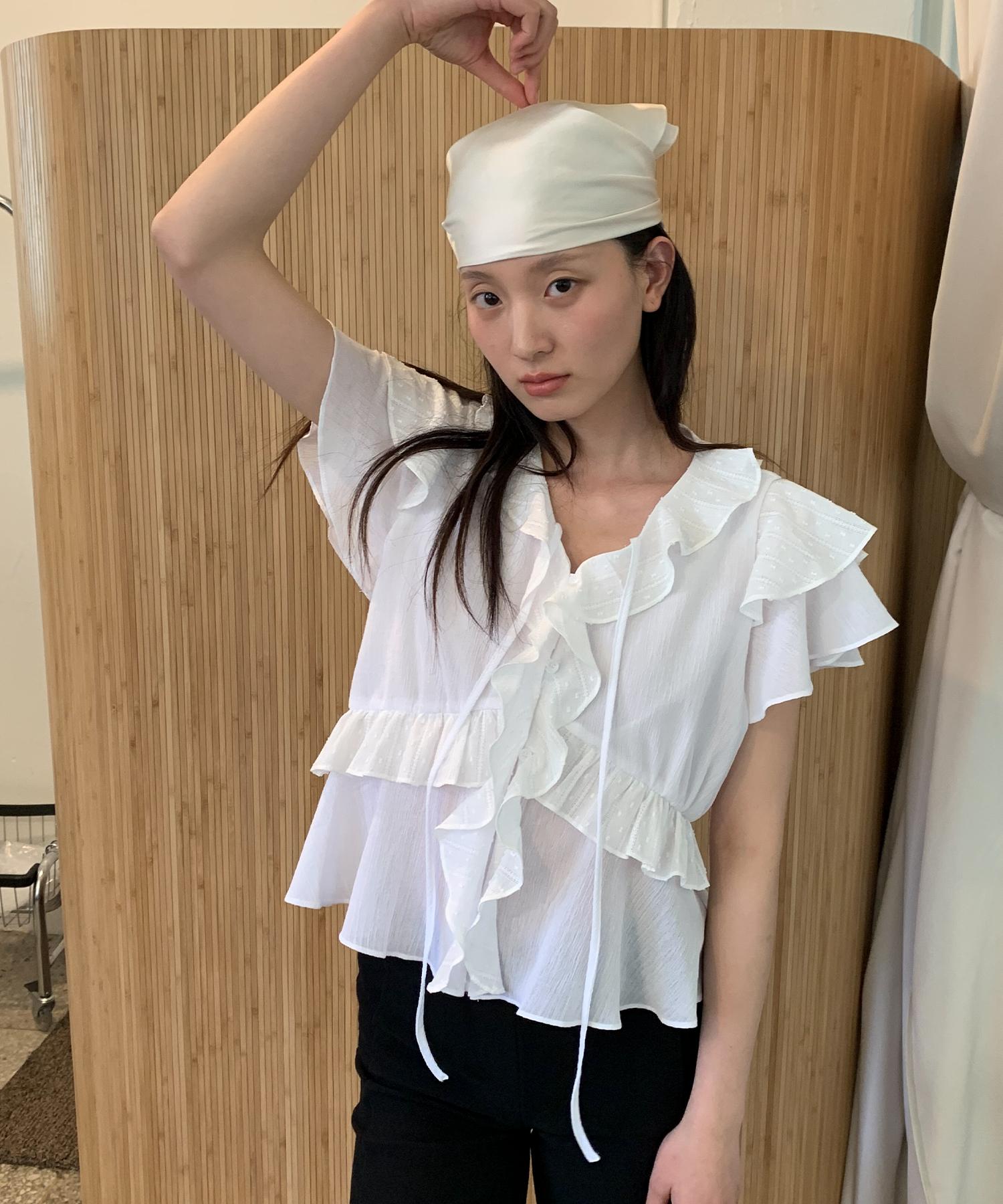 Soire Layered Ruffle Blouse - White White
