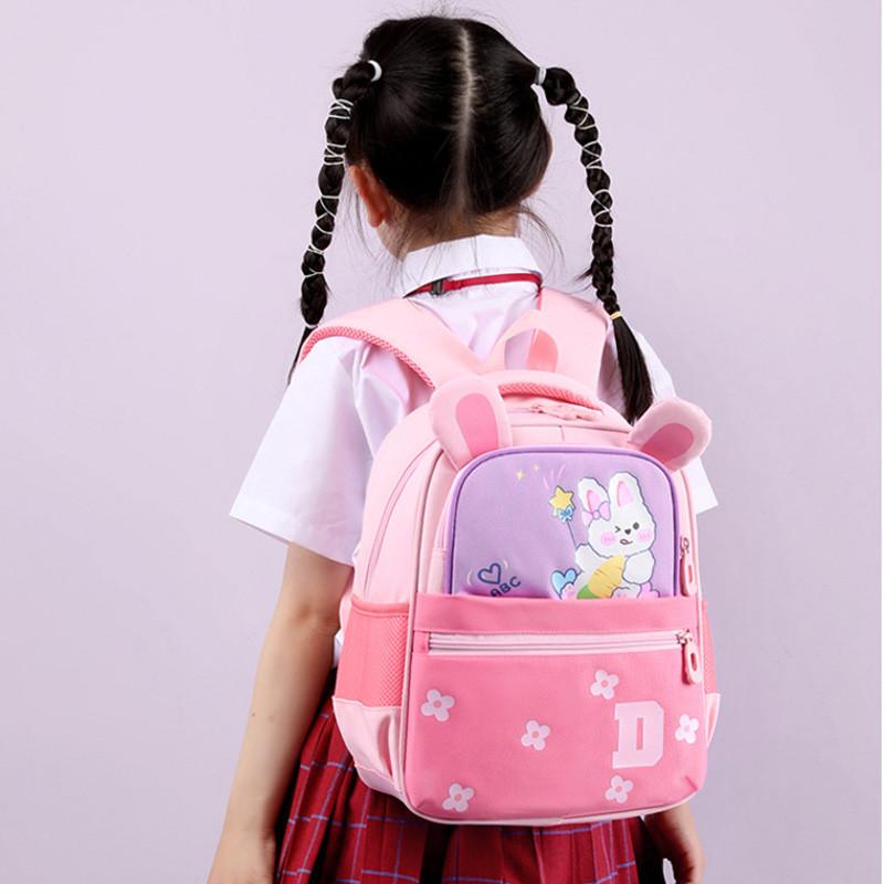 Cheerful Animal Print Children's Backpack For Kindergarten Boys And Girls