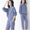 Women's Navy Blue Sweatshirt Set 2 Piece Outfit Loose Casual Pullover  Jogger Pants Tracksuit