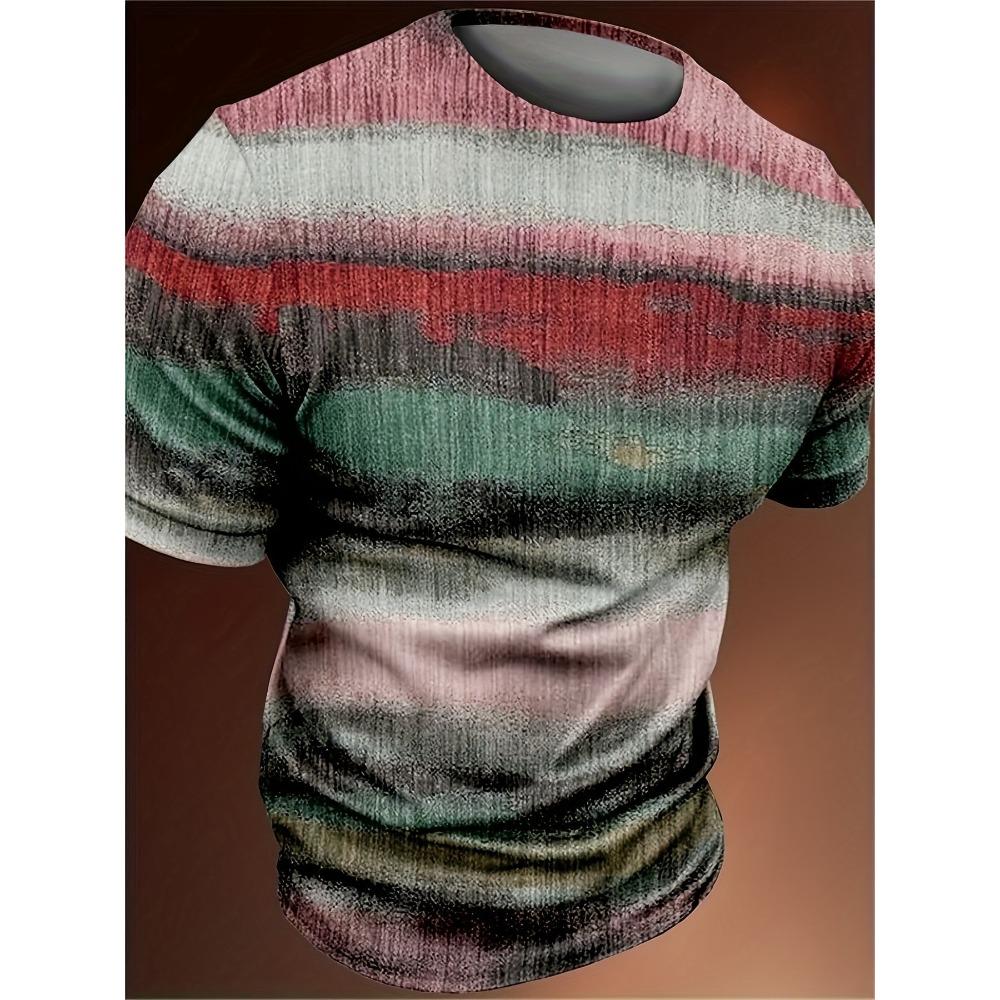 Tiger T-shirt for men's animal 3D printing men's summer short sleeved T-shirt men's oversized top casual men's clothing