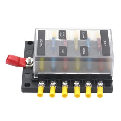 12 Way Blade Fuse Block, 12V Automotive Fuse Box Holder, Waterproof Cover with Negative Bus Fuse