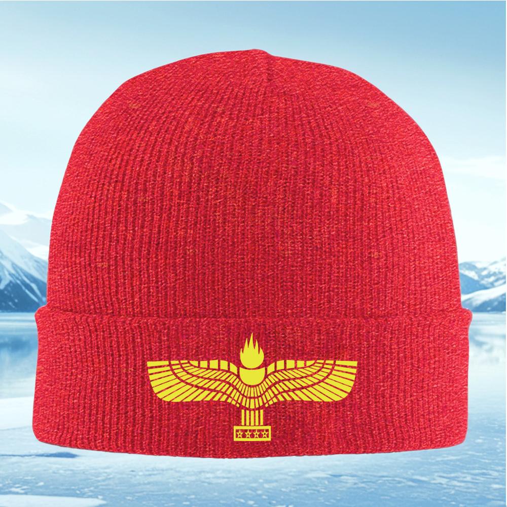 Wings sun flame stars symbol Men Women Unisex Knitted Hat Beanie Pullover Cap Winter Thermal Warm Christmas Outdoor Cycling Hiki