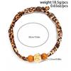 SHIXIN Vintage Leopard Print Velvet Wood Beaded Chokers Necklaces for Women Luxury Laced Up Short Neck Chain Party Neck Jewelry