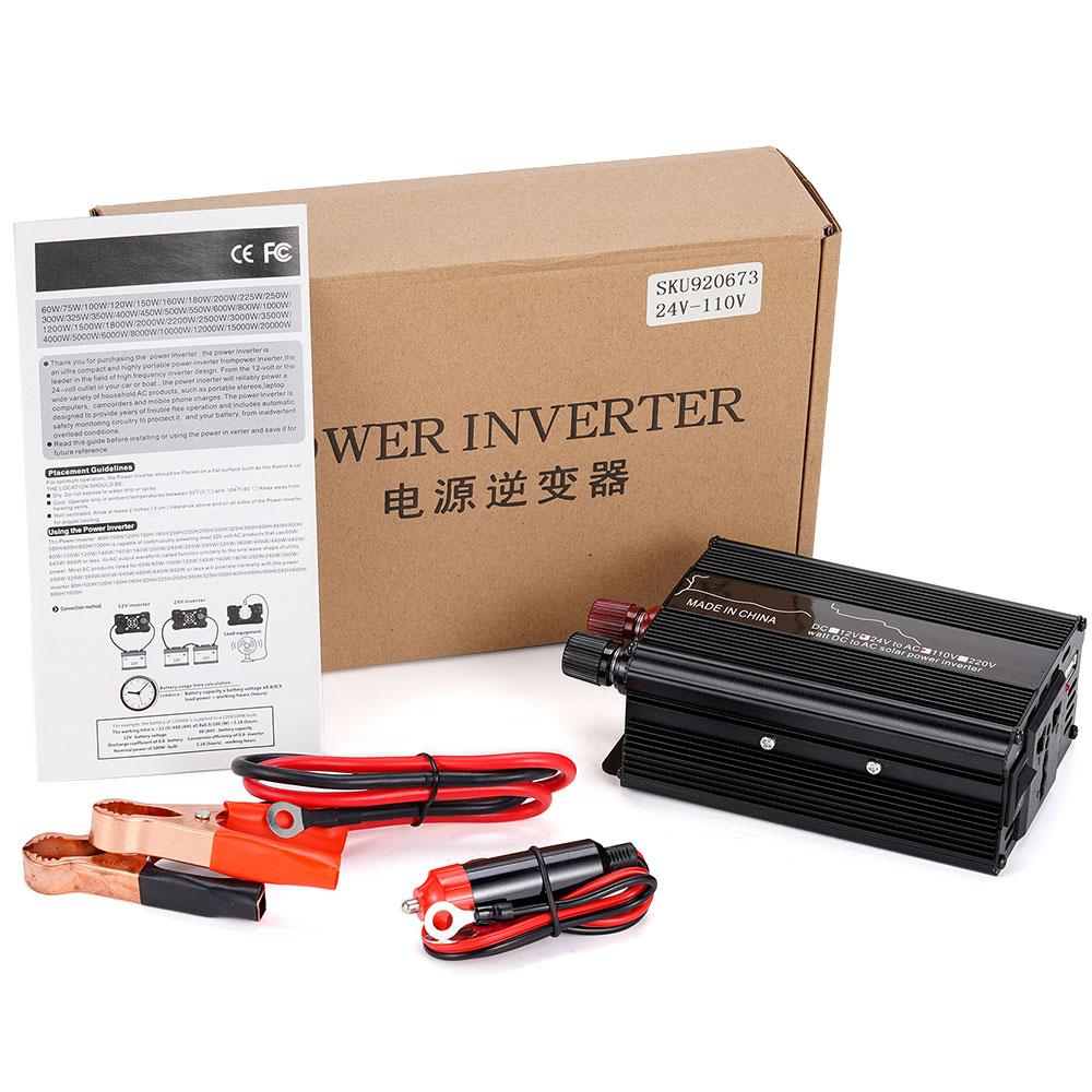 800W Universal Car Inverters Modified Sine Wave DC 12V To AC 110V Solar Transformer Convert Plug Car Electronics Accessories