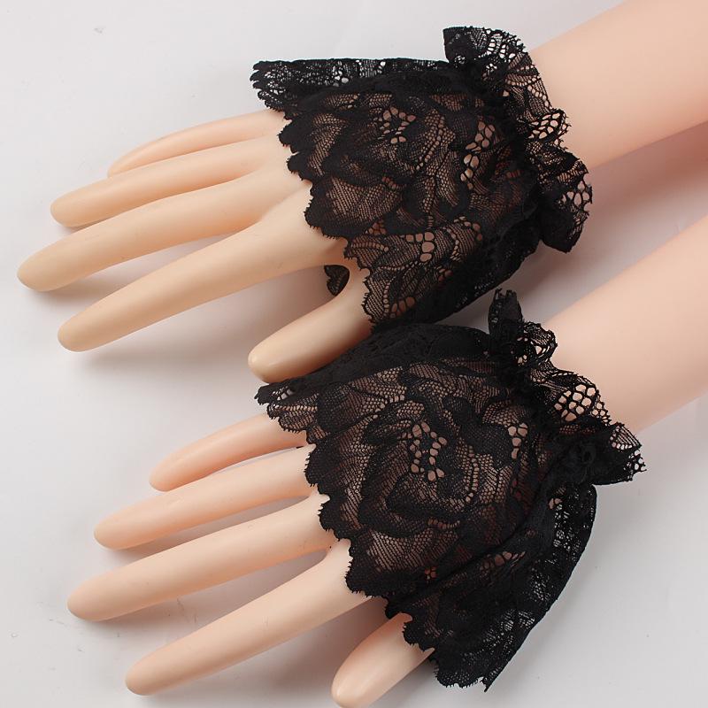 Korean Style Lace Arm Sleeve Covers for Women - Conceals Scars & Tattoos, Short Sleeve Wristlets & Gloves.